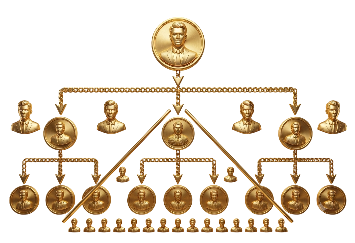 Symbol für den Stair-Step MLM-Plan