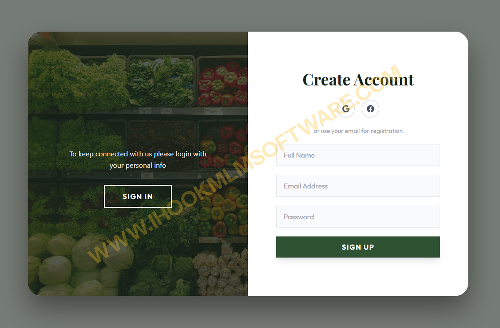 Create Account Preview